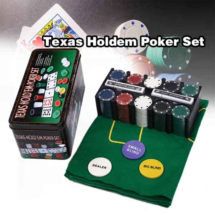 Texas Holdem Poker Set with 200 Poker Chips Lazada PH