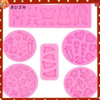 BUSH 6Pcs สีชมพูอมชมพู แม่พิมพ์เค้กฟองดองซิลิโคนน่ารัก ซิลิโคนทำจากซิลิโคน แม่พิมพ์ซิลิโคนแบบ แม่พิมพ์สำหรับเท้า แม่พิมพ์สำหรับเท้า ของตกแต่งเค้ก