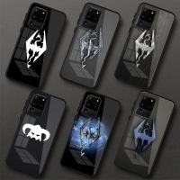 Elder Scrolls Skyrim Phone Case For Samung A32 A51 A52 NOTE 10 20 S10 S20 S21 S22 Pro Ultra Black PC Glass Phone Cover