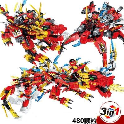 2023 เข้ากันได้กับ Titan Mecha Building Blocks Golden Dragon Dragon Ninja Boy Puzzle ประกอบของเล่นเด็กชายสำหรับเด็ก