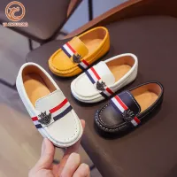 YA ZHOU LONG Giày Beanie Kiểu Anh Cho Bé Trai LONG Giày Đơn Da Mềm Chân Lười Cổ Điển Giày Thường Ngày Giày Da