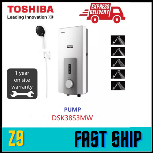 Toshiba DSK38S3MW Instant Electric Water Heater (With Pump) Lazada