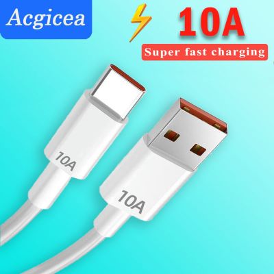 Type C Cable 10A C Super Fast Charging Data Cord Mobile Phone Cell Phone USB C Quick Charging Cord Wire Line for Xiaomi Huawei Wall Chargers