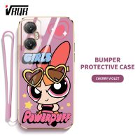 VRQR Powerpuffy เคสโทรศัพท์สำหรับหญิงสาวน่ารักสำหรับ Infinix Hot 20 5G X666 X666B เปลือกนุ่มบางพิเศษ Super Girl (รวมฟรีสายคล้อง)