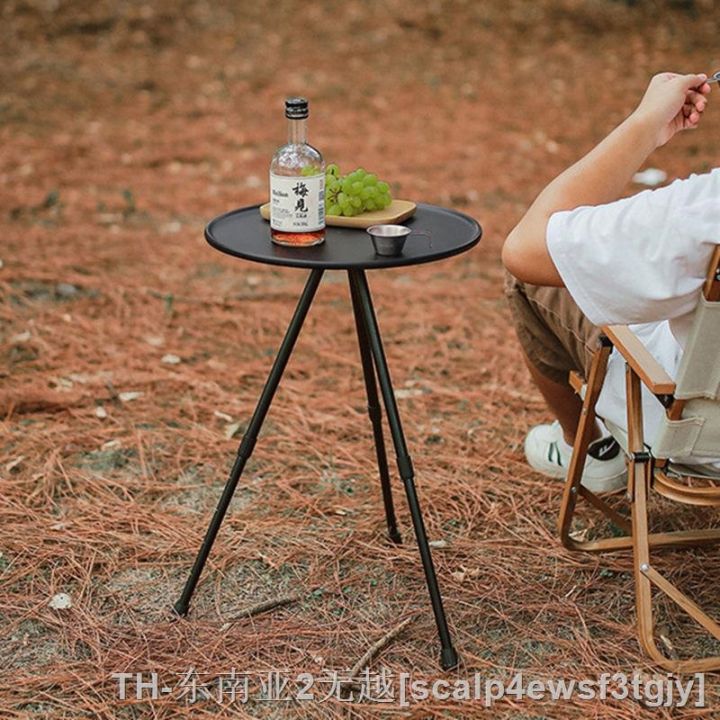 hyfvbu-folding-min-round-table-outdoor-aluminum-alloy-dining-camping-ultra-light-new
