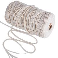 3mmx100m Beige Cotton Twisted Cord Rope Craft Macrame String Woven DIY Handcraft Home Decor