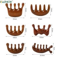 ♛❀ Natural Wooden Therapy Massage Comb Head Face Scalp Gua Sha Massager Facial Wide Tooth Guasha Scraping Body Massage