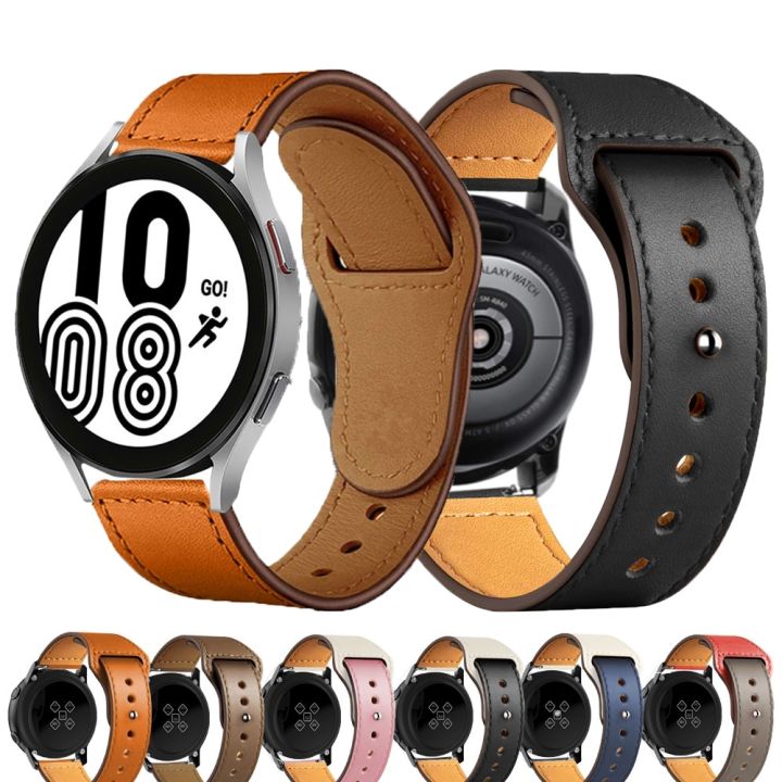 มาแรง-สายหนังสำหรับนาฬิกา-samsung-galaxy-watch-4-5-active-2-s3เกียร์-frontier-กำไล-huawei-watch-gt-2e-pro-3-band-20mm-22mm