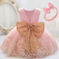 2022 Pageant Ceremony Child Baptism 2 1 Year Birthday Dress For Baby Girl Clothing Princess Dresses Child Party Dress Christmas