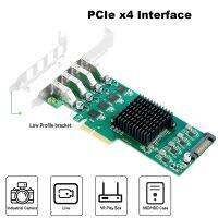 PCIE to 4Ports 5Gbps Expansion Card for Windows Linux OS 4X Dedicated 5Gbps USB 3.0 Channel 20Gbps Banwidth