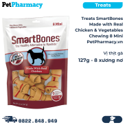 Treats SmartBones made with Real Chicken & Vegetables Chewing 8 Mini 127g