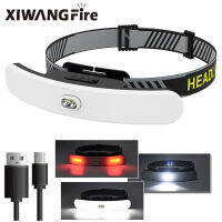 New USB Rechargeable Headlamp Large Floodlight Multifunctional Headlight Head-mounted Strong Light Fishing Light for Camping