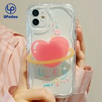 พร้อมตัวยึดเคส UPaitou สำหรับ OPPO A57 A78 A17 A17k A77 A77s A76 A96 A16 A16s A15 A15s A94 A95 A3s A33 A5 A9 F11 F9 A5s A7 2020 Reno 5สีชมพู A54หยักเป็น3D ฝาครอบป้องกันเนื้อนิ่ม TPU เคสโทรศัพท์ปิดขอบโค้ง