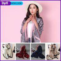 LHPFI Fashion Silk Pashmina Flower Printed Neckerchief Lady Shawl Knitted Wrap Women Scarves