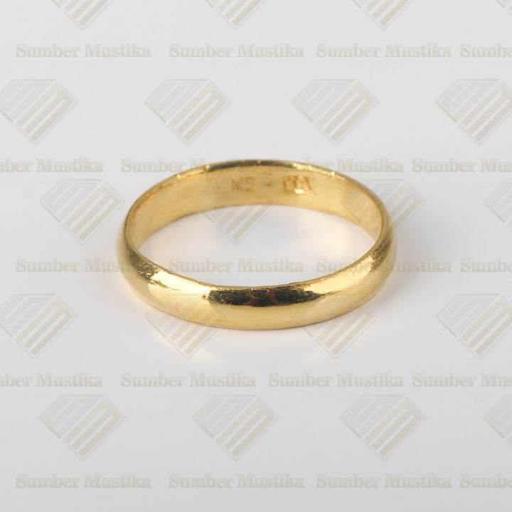 Cincin Emas 24 karat model Ring Polos | Lazada Indonesia