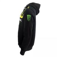 เสื้อกันหนาวมีฮู้ดสีดําลายมอนสเตอร์ yamaha vr 46 rossi moto gp