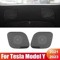 For Tesla Model Y 2021 2022 2023 Car Rear Trunk Audio Speaker Covers Cargo Tweeter Protective Stickers Accessories