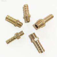 ☞♗❅ 5pcs 6mm 8mm 10mm Hose Barb To M8 M10 M12 M14 M16 Metric Male Thread Brass Hosetail Pipe Fitting Connector