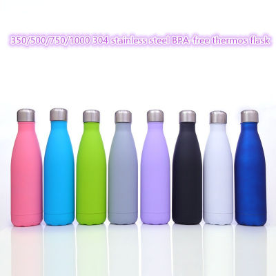 3505007501000ml Double Wall Stainles Steel Water Bottle Thermos Bottle Keep Hot and Cold Insulated Vacuum Flask for Sport