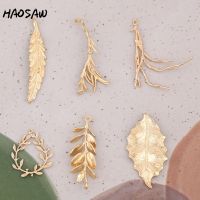 HAOSAW Choose 6Pcs/Lot Cooper Charm/Garland/Crotch/Leaf/Tip Leaf/Jewelry Accessory/DIY Jewelry Making/Earring Findings