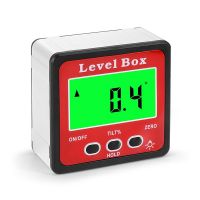 Digital Level Box Protractor Angle Finder 90 Degree Level Gauge Bevel Gauge Inclinometer Digital Electronic Protractor with Magnetic Based Backlight