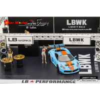 Star รุ่นในสต็อก1:64 LBWK 458 GT Silhouette Gulf Alloy Diorama Car Collection Miniature Carros ของเล่น