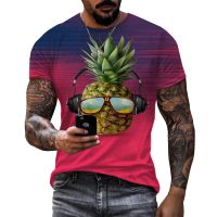 Fruit Pineapple 3D Printed Men T-shirt Unisex 2022 Summer Fashion Casual Oversized T Shirts