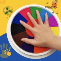 Washable Fingerpaint Kit Cute Cartoon Finger Painting Cards Non-Toxic Pigment For Kids Toddlers Children Creative Drawing Toys