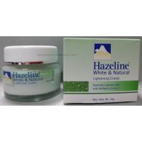 Hazeline Snow White &amp; Natural Lightening Cream 50g. ครีมเฮสลีนสโนว์สีเขียว 50กรัม