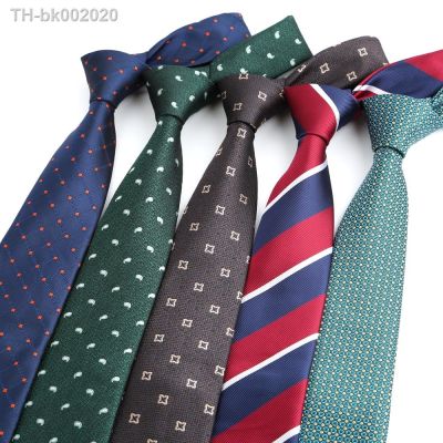 ✽ Wholesale 8CM Mens Necktie Classic Ties For Man Wedding Business Party Polyester Dots Stripes Floral Jacquard Ascot Accessories