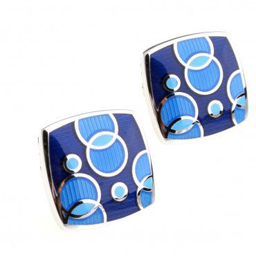 ขายร้อนสีฟ้าเคลือบ-cufflink-cuff-link-จัดส่งฟรี-yrrey