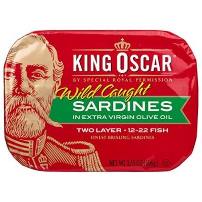 🔖New Arrival🔖 คิงออสการ์ ปลาซาดีนในน้ำมันมะกอก 106 กรัม - King Oscar Sardines in Extra Virgin Olive Oil 106g 🔖