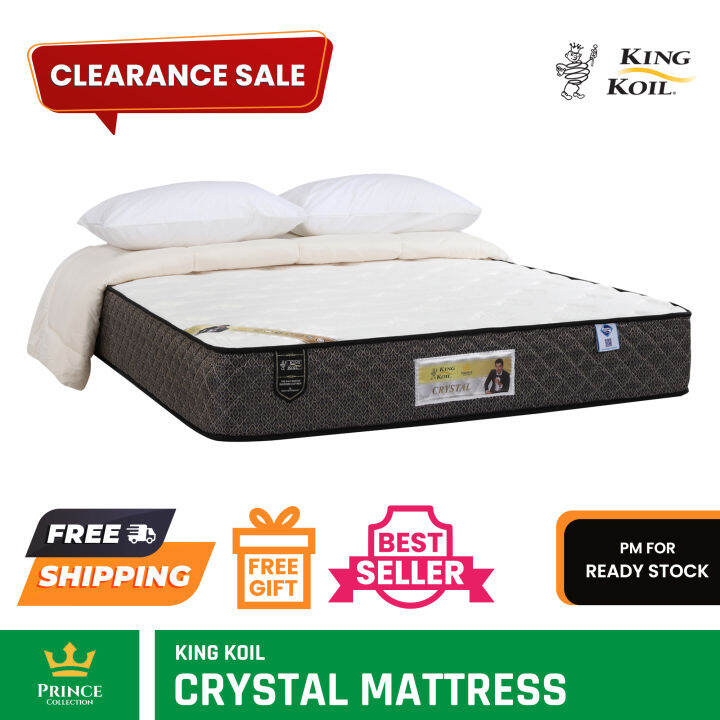 *CLEARANCE* King Koil CRYSTAL Mattress, 12in Chiro Coil, Available