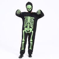 ○✔ 2022 New Glow In The Dark Skeleton Zombie Skull Costume Cosplay Carnival Performance Party Clothing