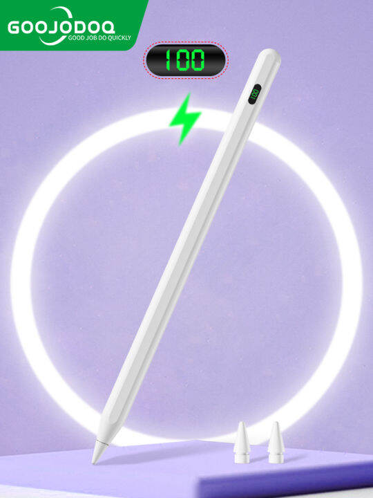 GOOJODOQ For Apple Pencil 2 1 iPad Pen with Digital Power Display, Palm