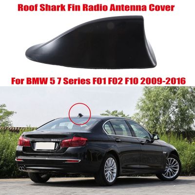 65209184814 Black Roof Shark Fin Radio Antenna Cover ABS Roof Shark Fin Radio Antenna Cover for BMW 5 7 Series F01 F02 F10 2009-2016