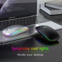 ZZOOI New Bluetooth Wireless Mouse with USB Rechargeable RGB Mouse for Computer Laptop PC book Gaming Mouse Gamer 2.4GHz 1600DPI