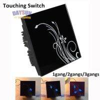 Free Shipping 1gang 2gans 3gangs 2 Way Touching Switch Crystal Glass High end On off Switch Elegant Design AC110V 260V Switch
