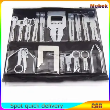 38pcs Car Audio Stereo Cd Player Radio Removal Repair Tool Kits With Sturdy  Pouch Auto Door Panels Interior Disassembly Tool