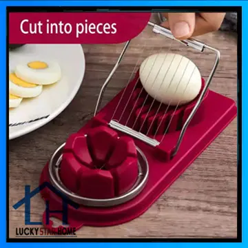 Stainless Steel Egg Slicer with Stainless Steel Cutting Wires Multifunctional Boiled Egg Soft Food Slicer,Stainless Steel Boiled Egg Ham Slicers