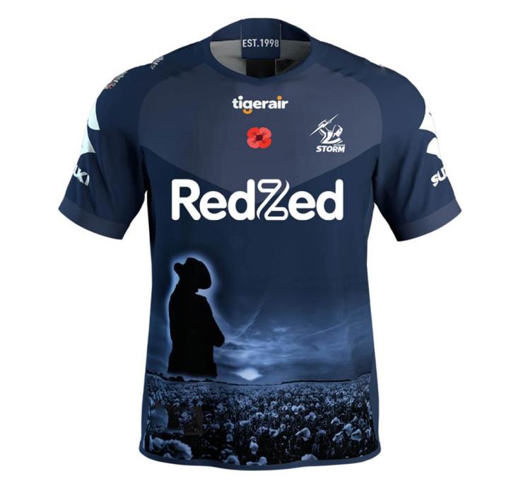 Melbourne Storm ANZAC Jersey Rugby Jersey Sport Shirt S-5XL