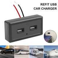 3.1A 4.8A ช่องเสียบที่ชาร์จ USB คู่สำหรับรถจักรยานยนต์ที่รถกะบะเอทีวีรถยนต์ Rv รถเรือ2.1A รถบัส2.4A ช่องลมที่ชาร์จเฟอร์นิเจอร์