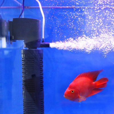 Aquarium Oxygen Filter 3 in 1 Submersible Fish Tank Silent Aeration Pump Oxygen Pump Submersible Water Purifier Fish Tank Health Accessories