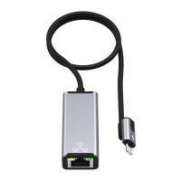 USB Ethernet Adapter 8-Pin To RJ45 PD20W ชาร์จภายนอก100Mbps USB การ์ดเครือข่าย Plug-And-Play สำหรับ Ethernet Adapter