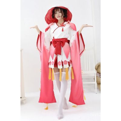Quick-release yin and yang teacher anime peach demon unawakened cos clothing womens ancient costume kimono cosplay clothing wig full set in stock dov