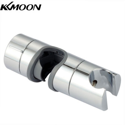 KKmoon ที่แขวนฝักบัวแบบปรับได้สำหรับสไลด์บาร์ที่วางฝักบัวฝักบัวขนาดเส้นผ่าศูนย์กลาง18-25มม. กระจกมองข้างสำรองขัดเงา