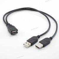 USB 2.0 A female to Dual male Splitter DC Power Supply Extension Cable Super Speed Data Sync Charging for U Disks WB5TH