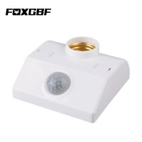 Foxgbf ที่ใส่โคมไฟ Led เซ็นเซอร์ร่างกายมนุษย์110V 220V สวิตช์เซ็นเซอร์ตรวจจับการเคลื่อนไหว Pir สำหรับการส่องสว่างในบ้านบันไดทางเดินห้อง