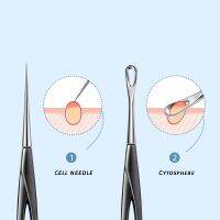 【cw】 2pcs Acne Needle Hollow Cell Rot Blackhead Pointed Picking Tools 【hot】