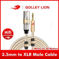 Golley Lion Gl-35Xlrmg แจ็คเสียงสเตอริโอ 3.5 มม. Male To Xlr Male 20AWG Hifi อะแดปเตอร์สายเคเบิ้ลเสียงสําหรับไมโครโฟนคอมพิวเตอร์